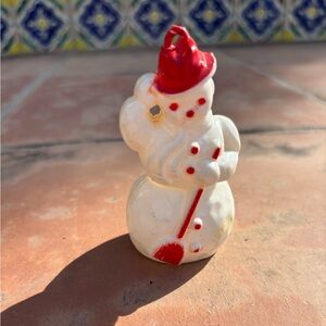 Vintage Plastic Snowman Ornament